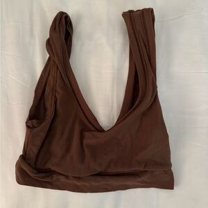 brown mesh skims bralette
